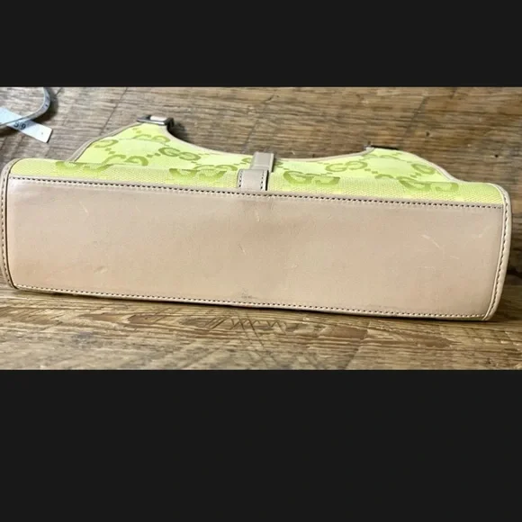 Vintage Gucci Jackie Bardot Rare Iconic Lime Green Bag Purse Silver Hardware - Picture 5 of 15